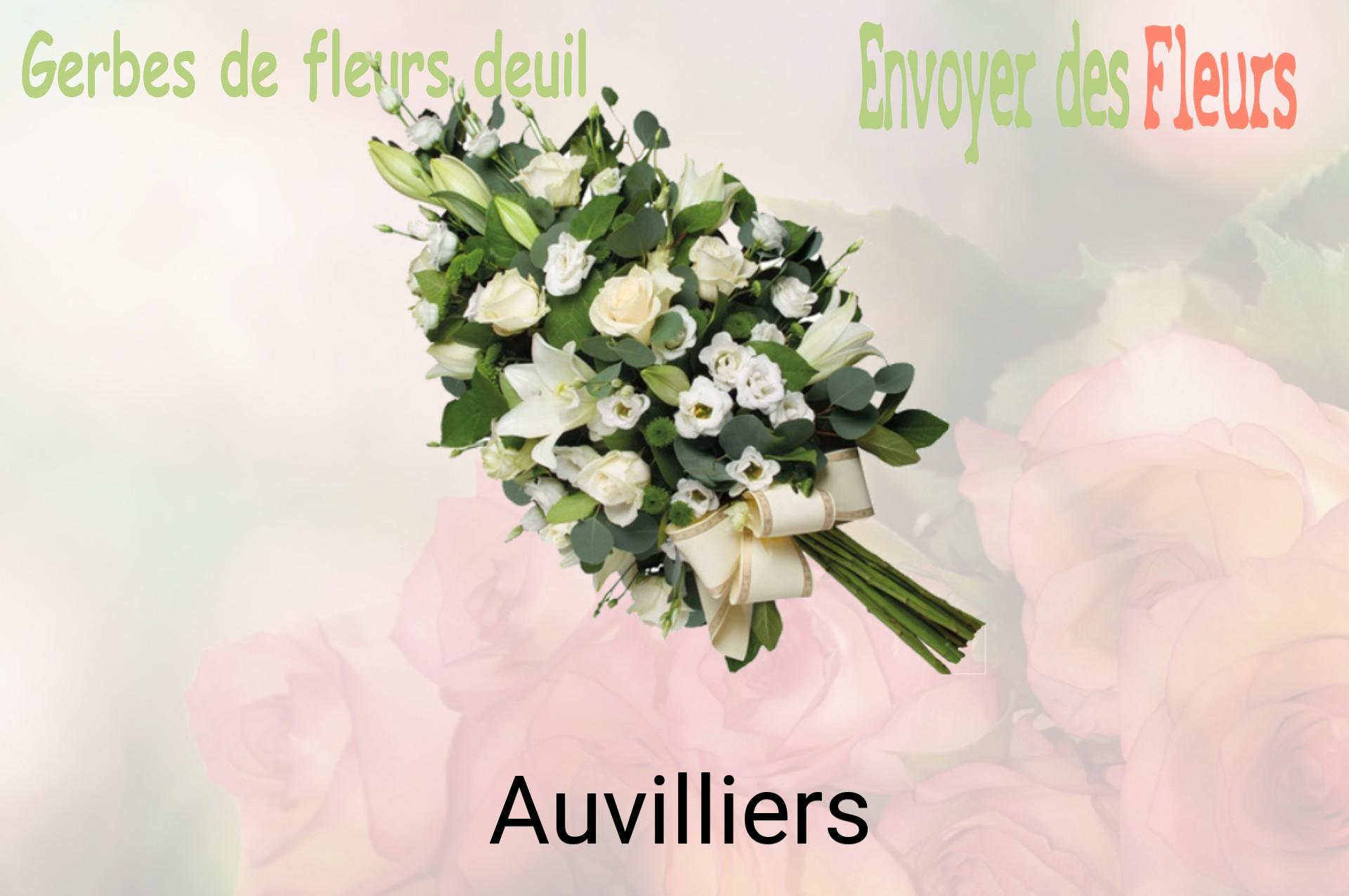 Gerbe de fleurs de deuil livrée à Auvilliers